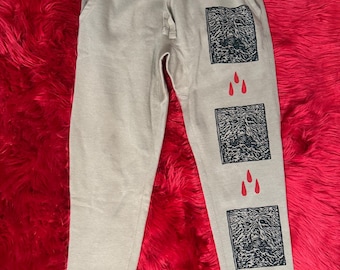 PANTALONES DEPORTIVOS // NECRONOMICON // pantalones deportivos estampados inspirados en Evil Dead por Goblin Death Cult **PREVENTA**