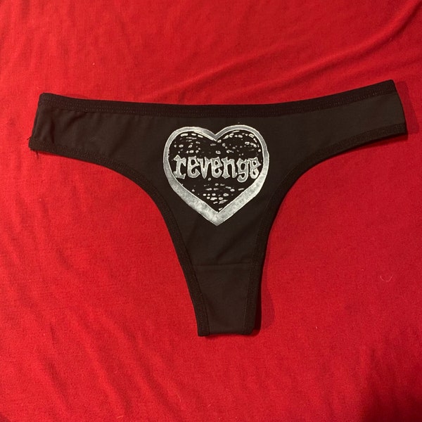 THONG // REVENGE // hand printed underwear // six feet undies