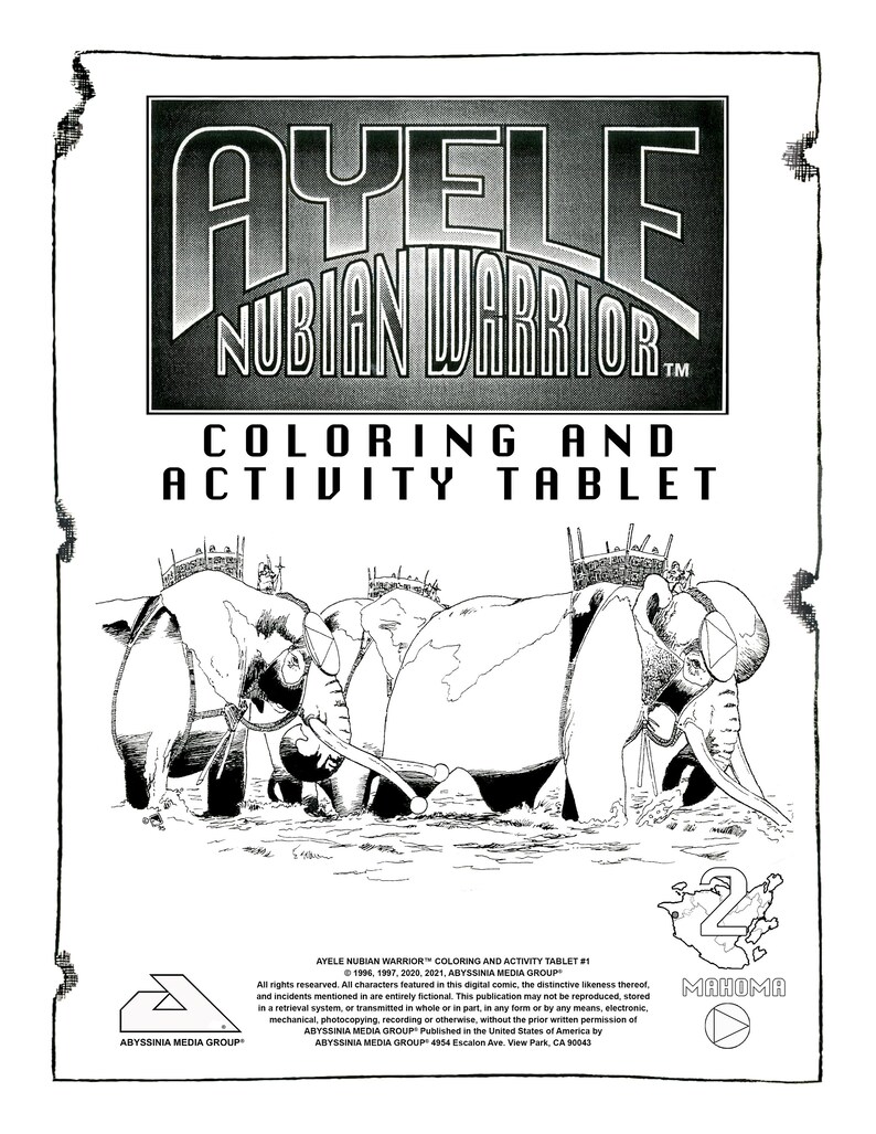 AYELE NUBIAN WARRIOR™ Coloring and Activity Tablet 2 Mahoma image 2