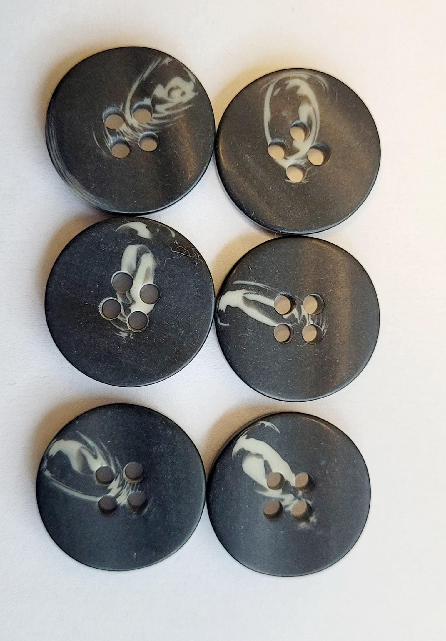 Black Marble Button - Etsy