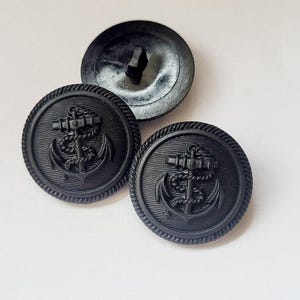 Black Anchor Button
