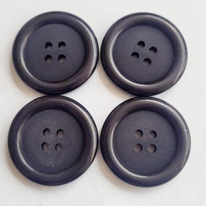 Dark Navy Button - 4pcs