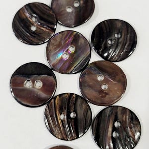 Charcoal Natural Agoya Shell Button