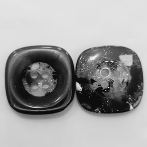 Square Glitter Button