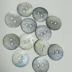 Light Grey Natural Agoya Shell Button