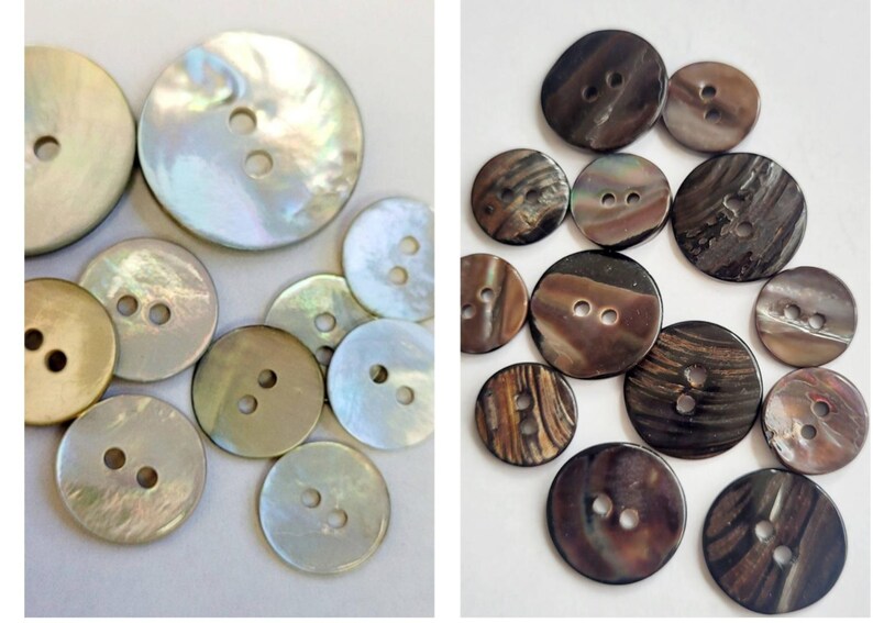 Natural Agoya Shell Button - Etsy