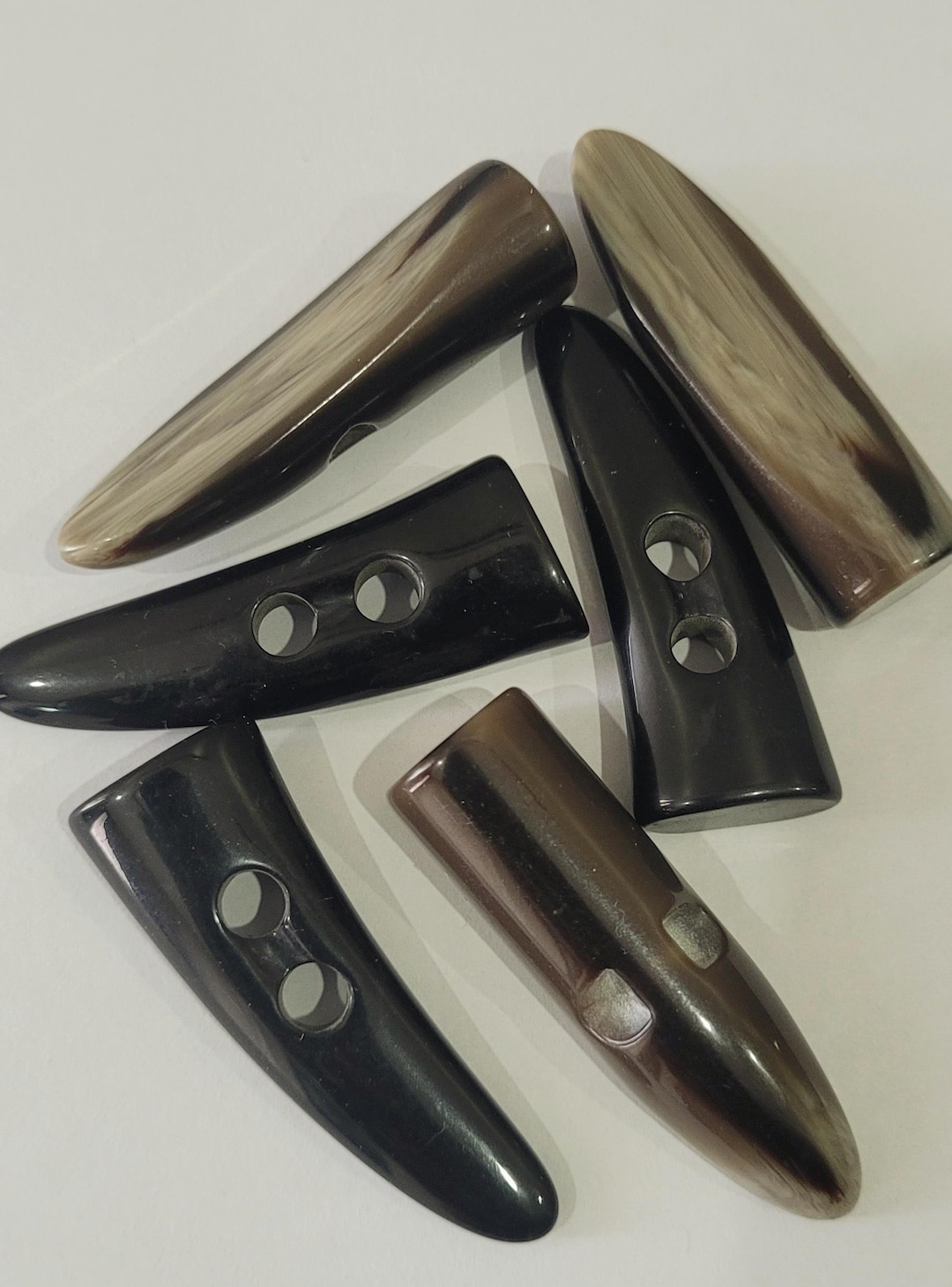 Large Faux Bone Toggle Button– Black,brown - Etsy