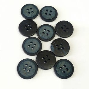 Navy Natural Coconut Button
