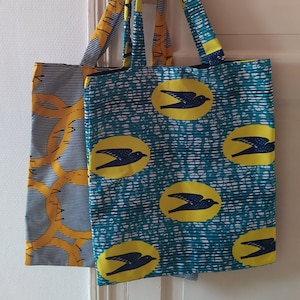 Tote bag wax lined