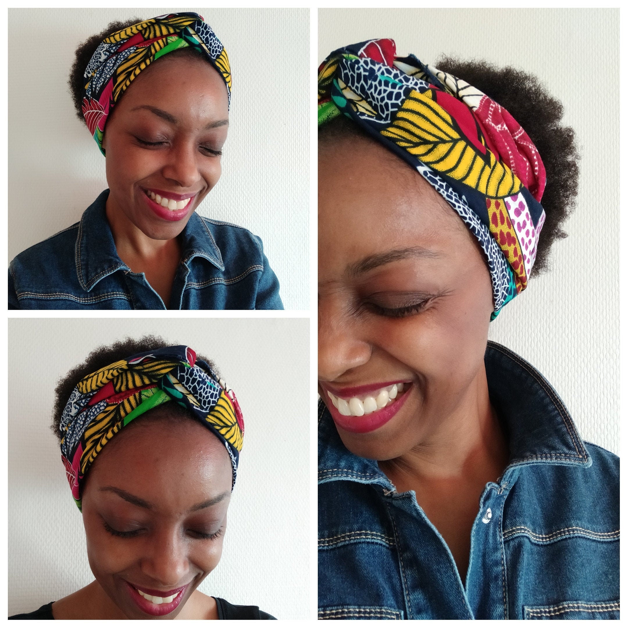 FOULARD CHAPEAU TURBAN en wax -  France