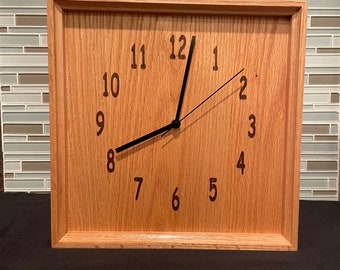 Oak Wood Clock for Desk or Table