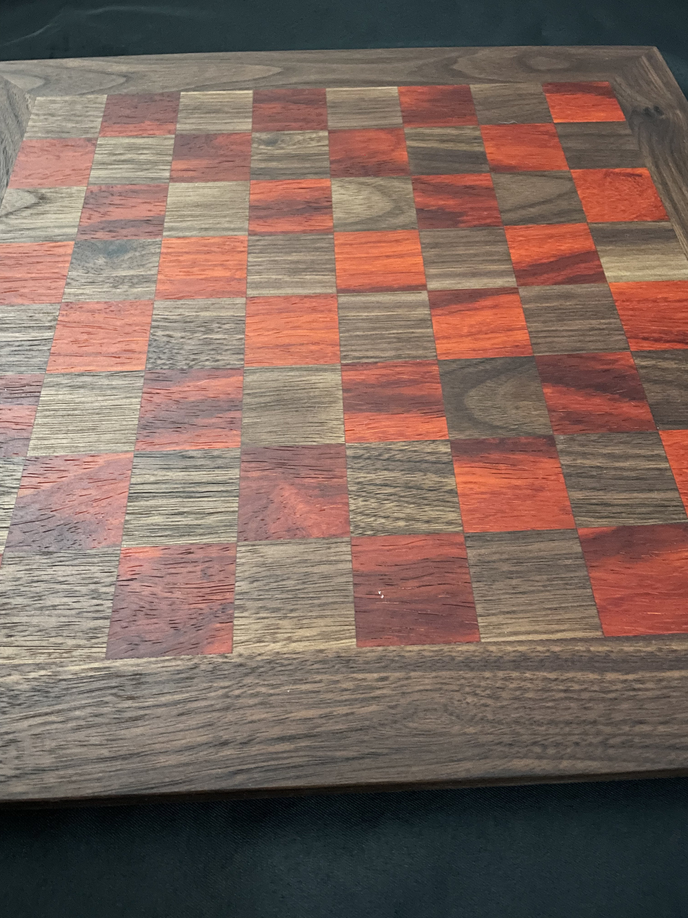 Black Walnut and African Paduak Checker Board - Etsy