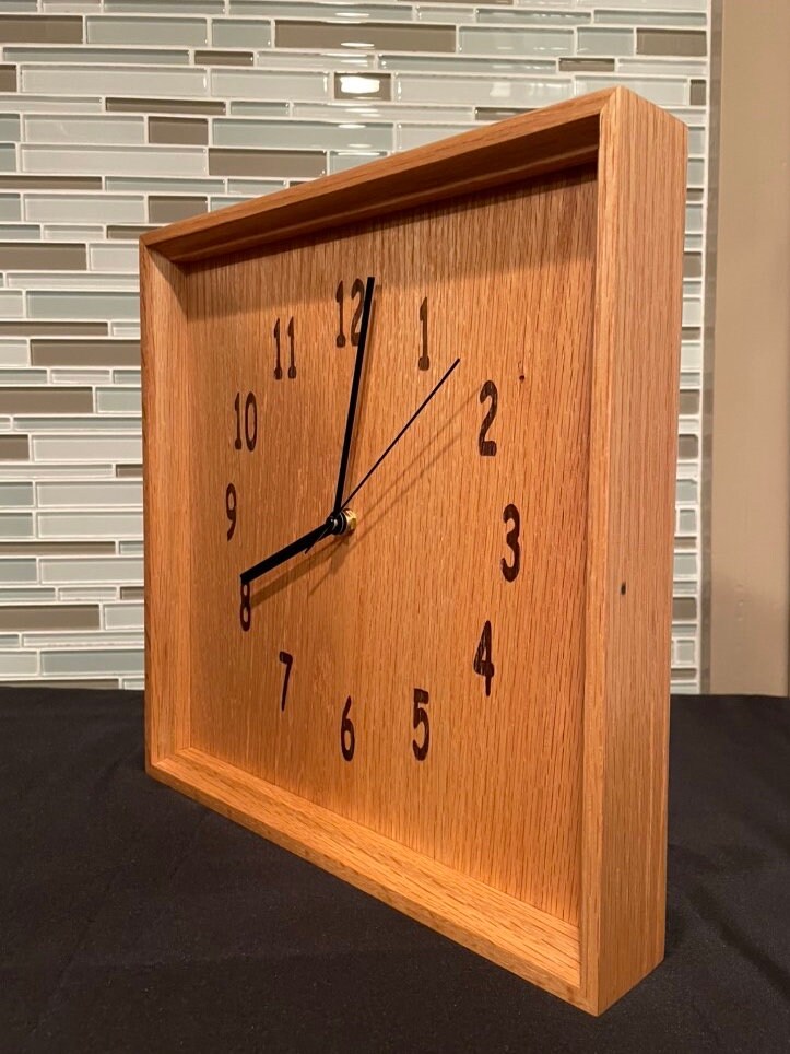 Oak Wood Clock for Desk or Table - Etsy