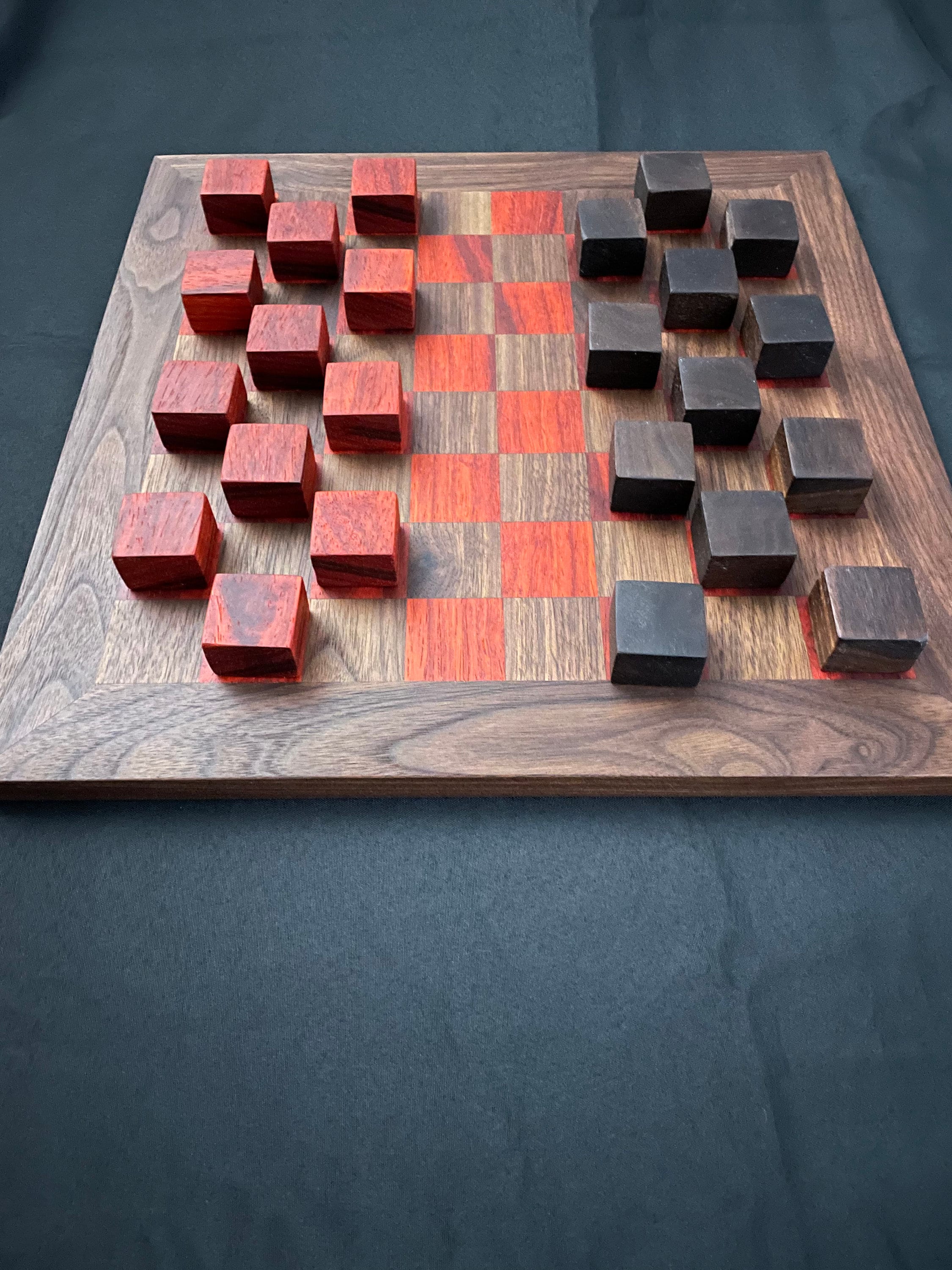 Black Walnut and African Paduak Checker Board - Etsy