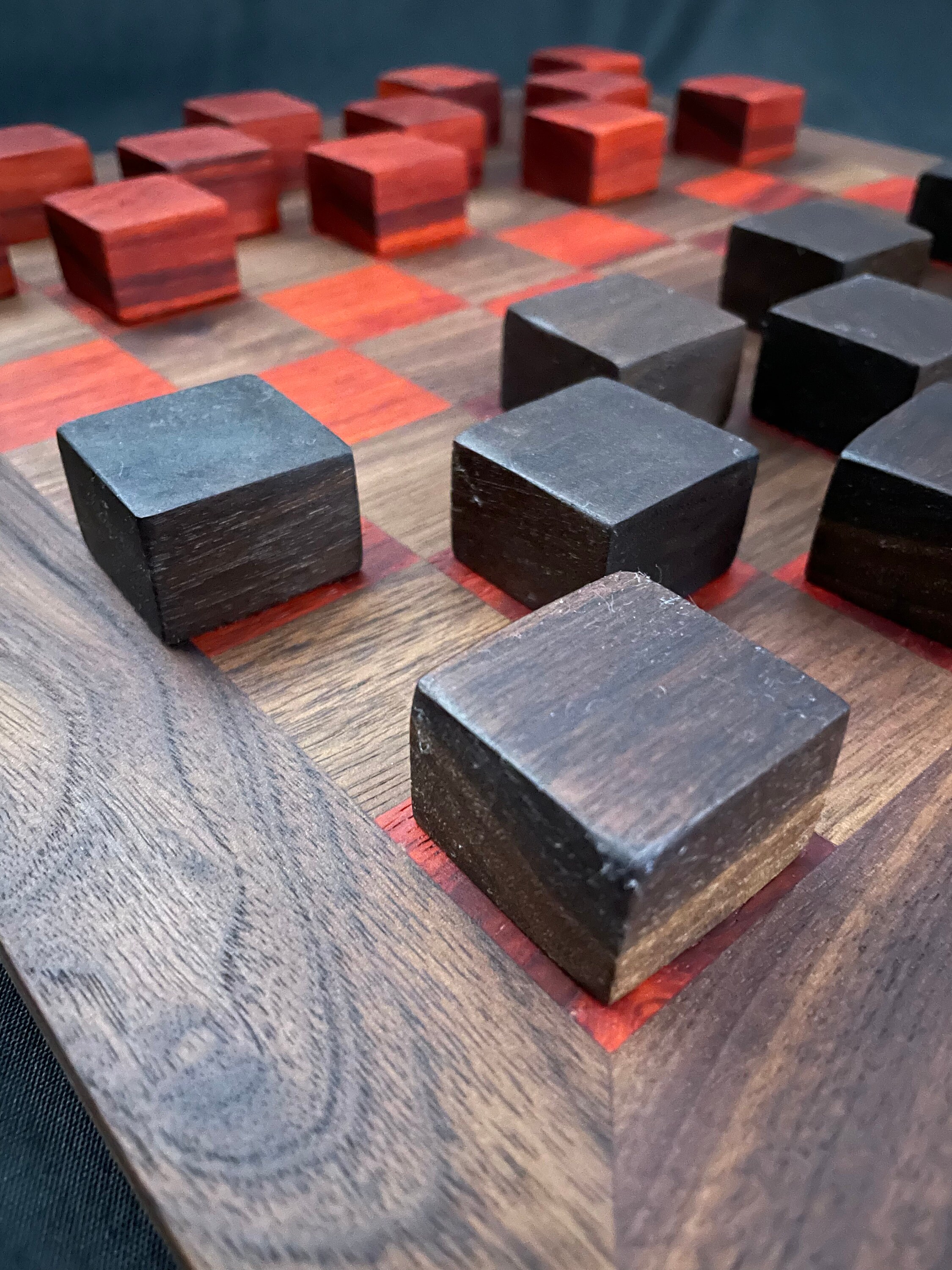 Black Walnut and African Paduak Checker Board - Etsy