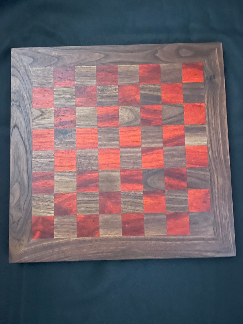 Black Walnut and African Paduak Checker Board - Etsy