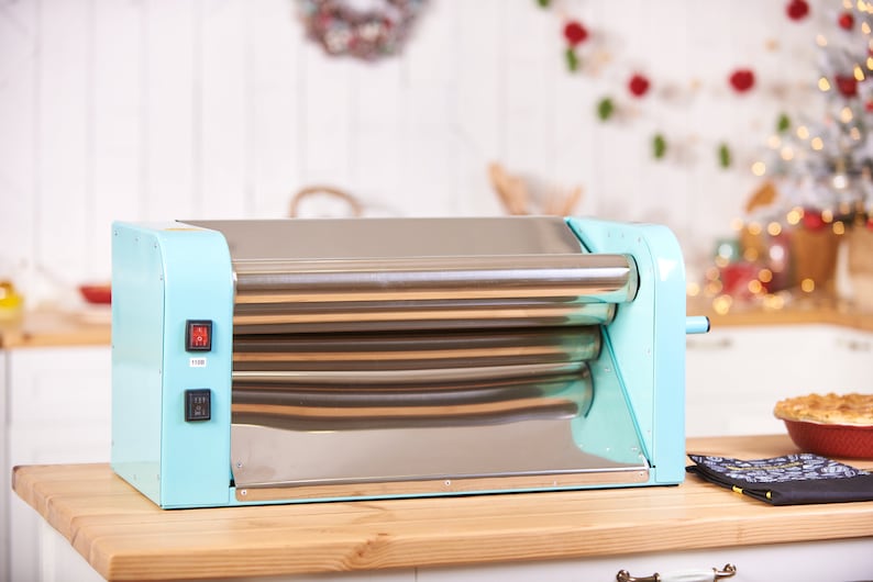 Electric Dough sheeter for home use and cafe, dough roller, pastry sheeter, FREE Worldwide shipping by DHL, for croissant, dough roller Tiffany blue