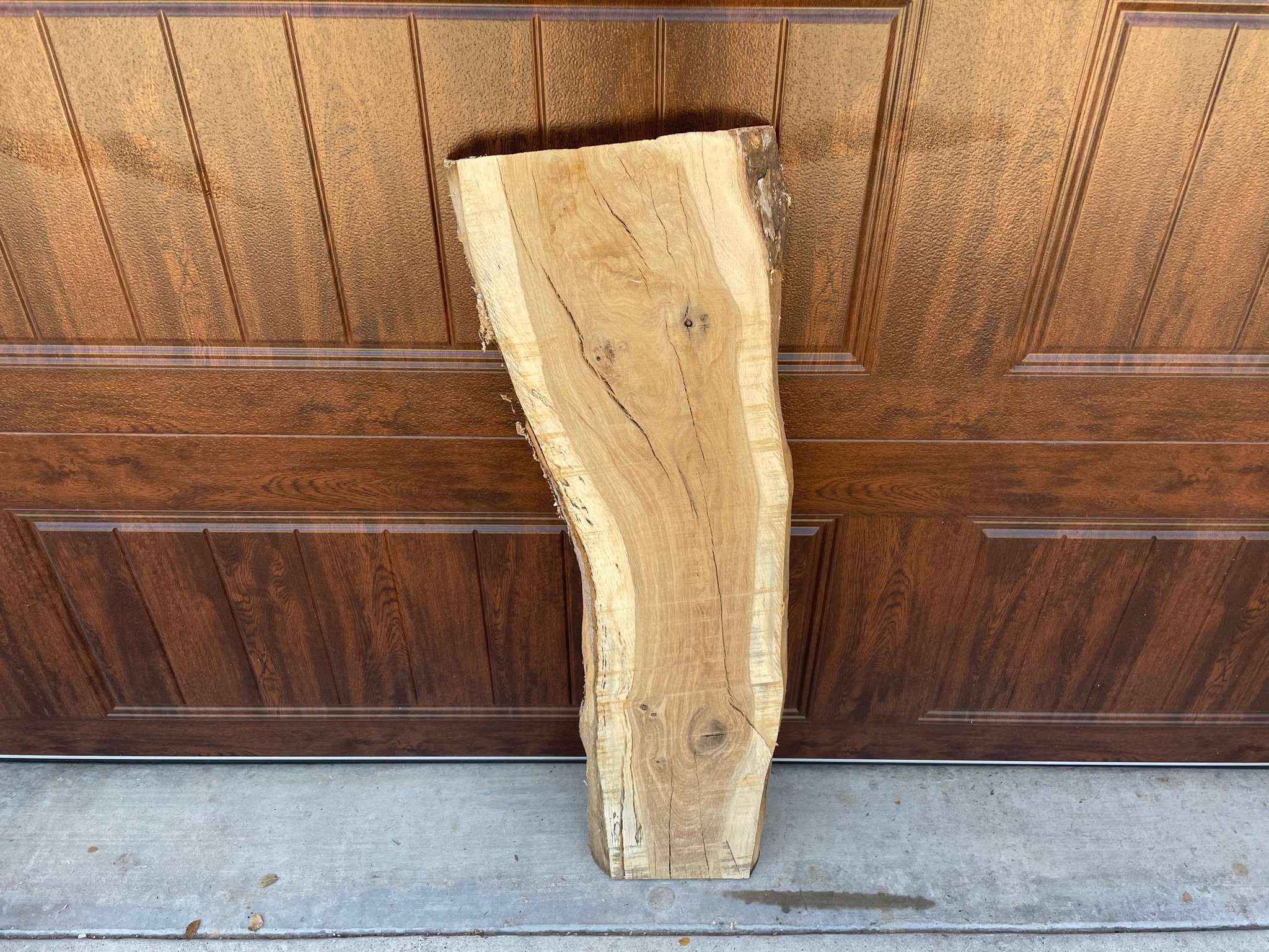 Live Edge Oak Wood, Live Edge Slab, Reclaimed Oak Board, Project