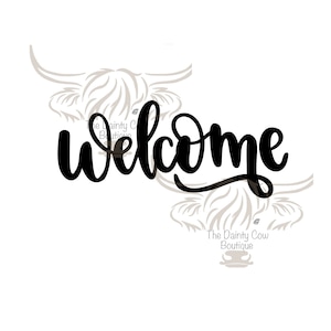 Welcome SVG File | Digital file | Cursive Welcome SVG | Cursive SVG