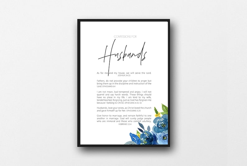 Bible Verses for Husband, Confessions for Christian Husbands