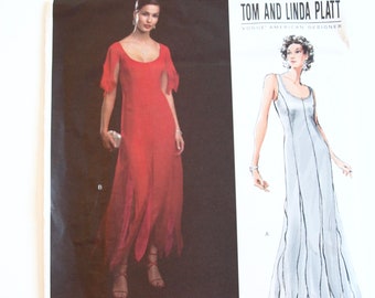 Tom & Linda Platt Vogue American Designer V2798 A-line evening dress pattern  Sizes 6 8 10  misses / misses petite RARE