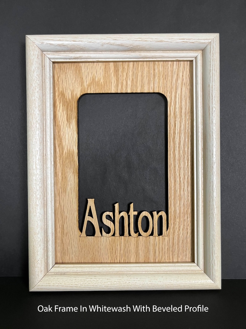 Custom Name Mats / 5x7 Personalized Oak Picture Frame Mat / Etsy