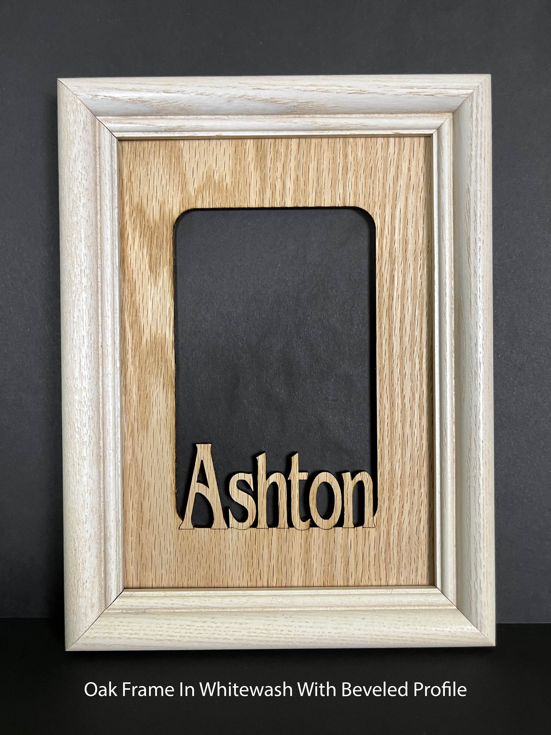Custom Name Mats / 5x7 Personalized Oak Picture Frame Mat / Grandmother