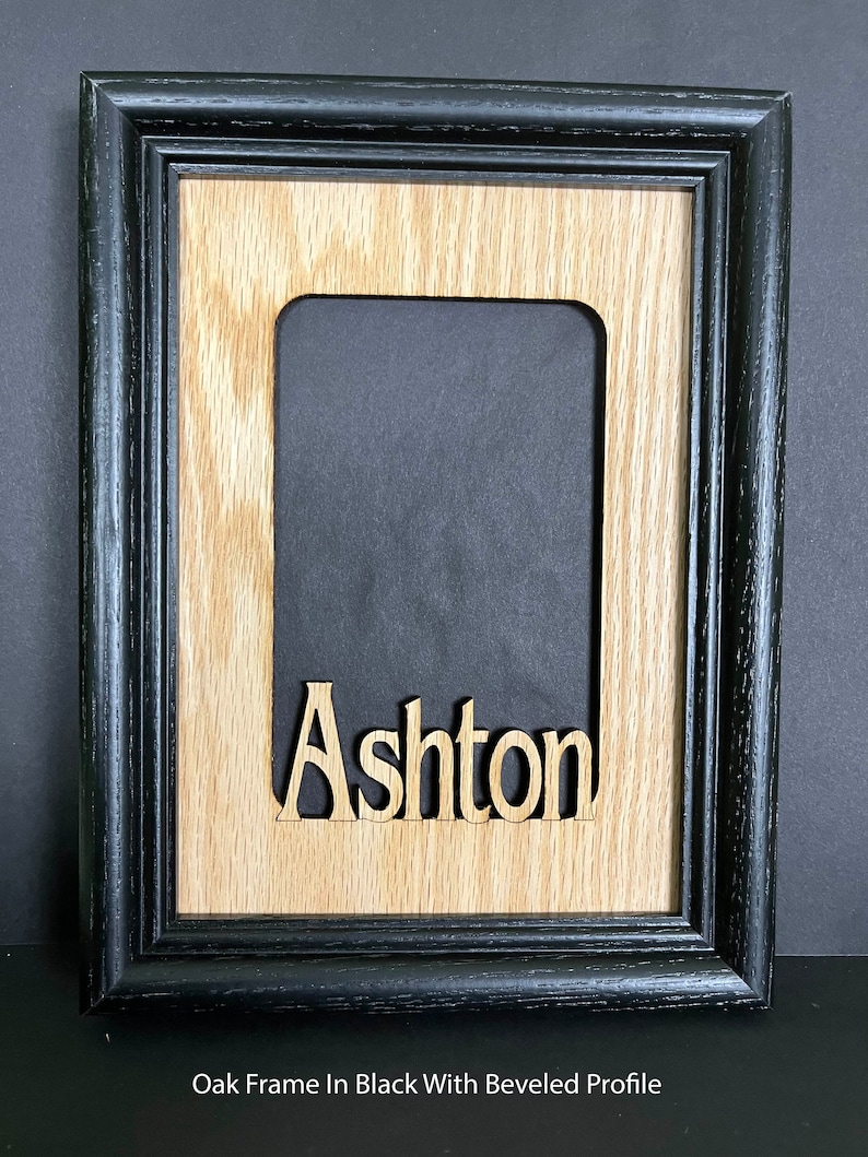 Custom Name Mats / 5x7 Personalized Oak Picture Frame Mat / Etsy