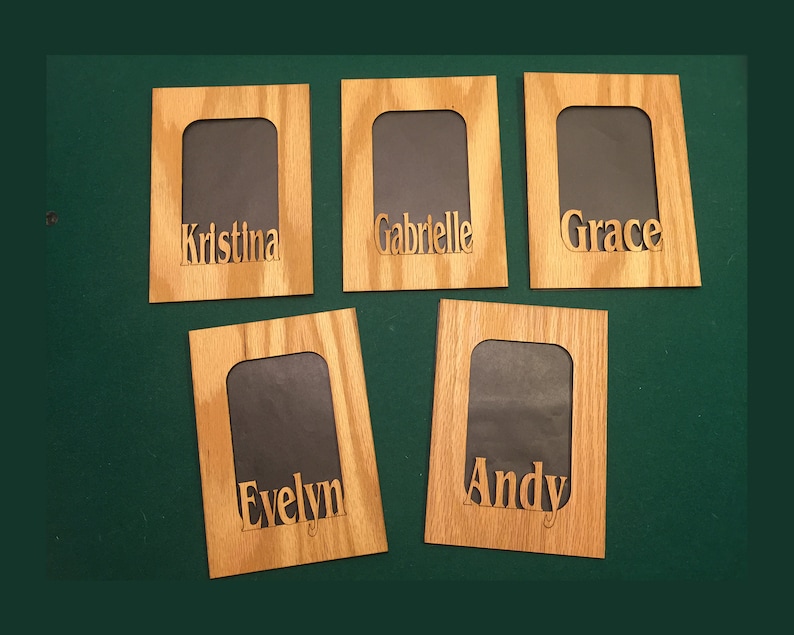 Custom Name Mats / 5x7 Personalized Oak Picture Frame Mat / Etsy