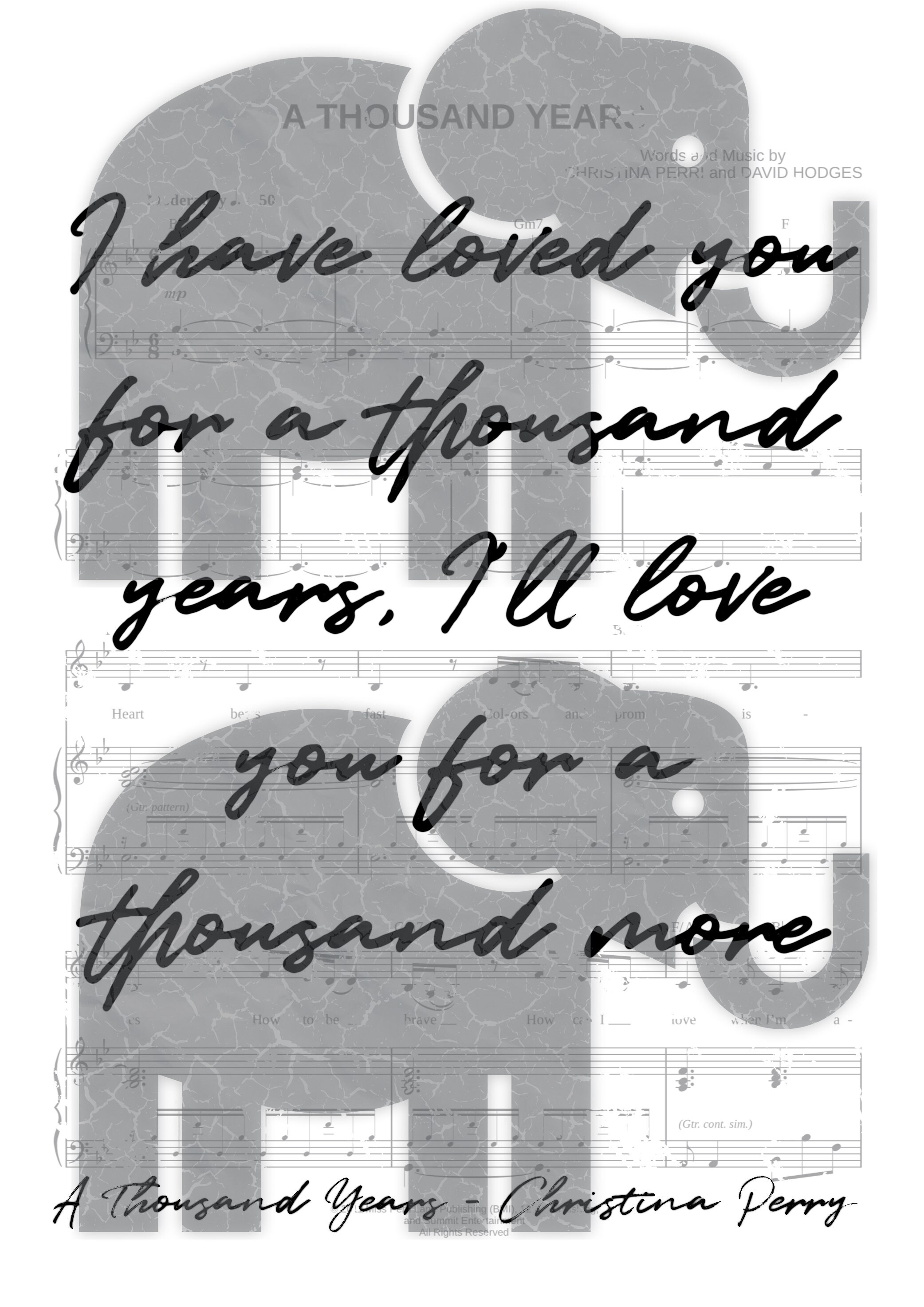 Beautiful Lyric Print // Sheet Music Lyrics // First Dance // | Etsy