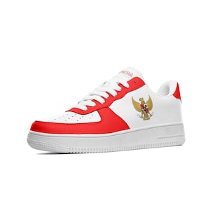 Custom Indonesia Flag Sneakers for Men & Women – Handmade and Patriotic Designs - Indonesia Clothes