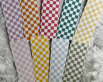 Checkered Print Bookmarks