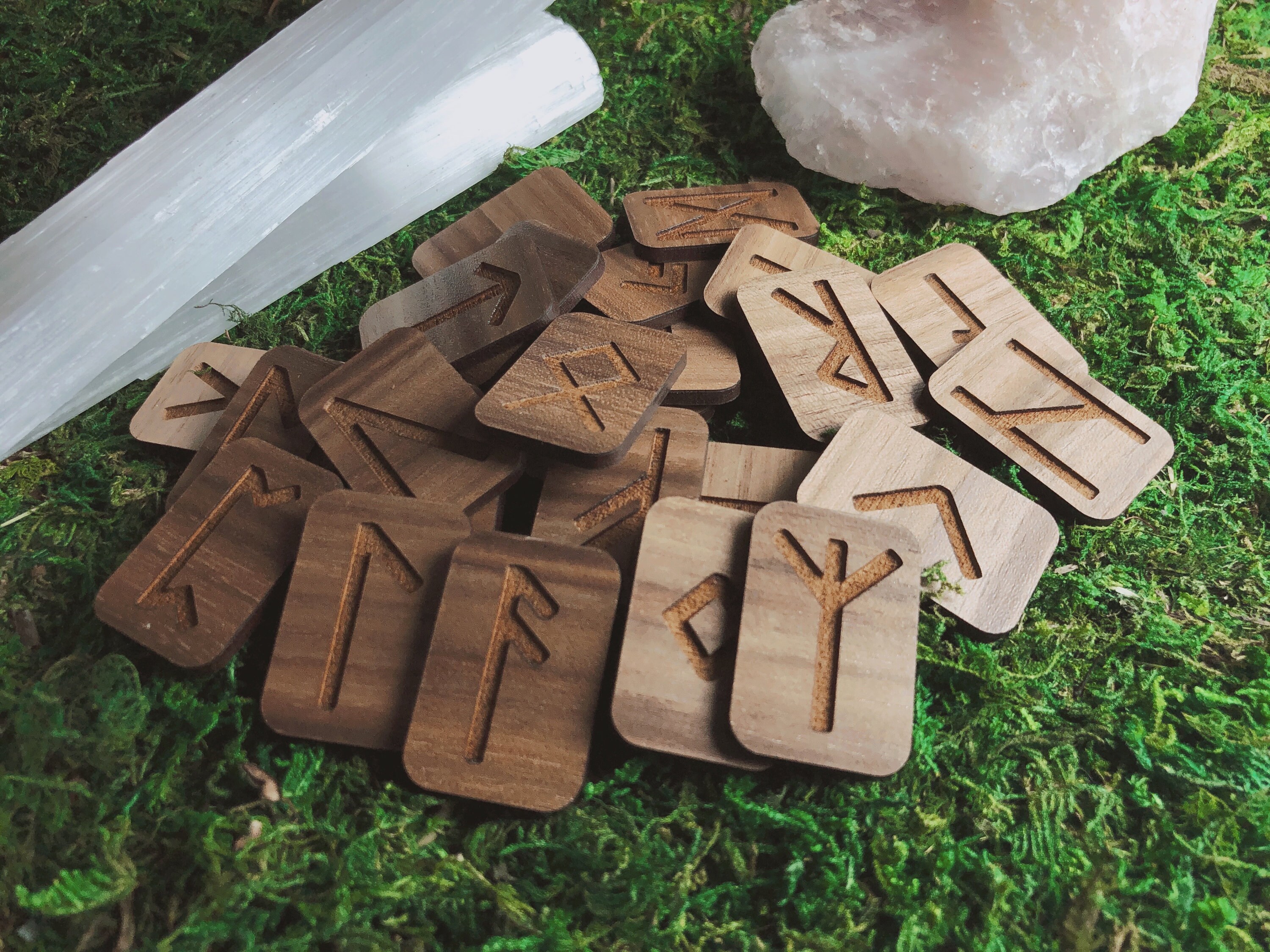 Wood Rune Set, Elder Futhark, Elder Futhark Set, Rune Set, Runes