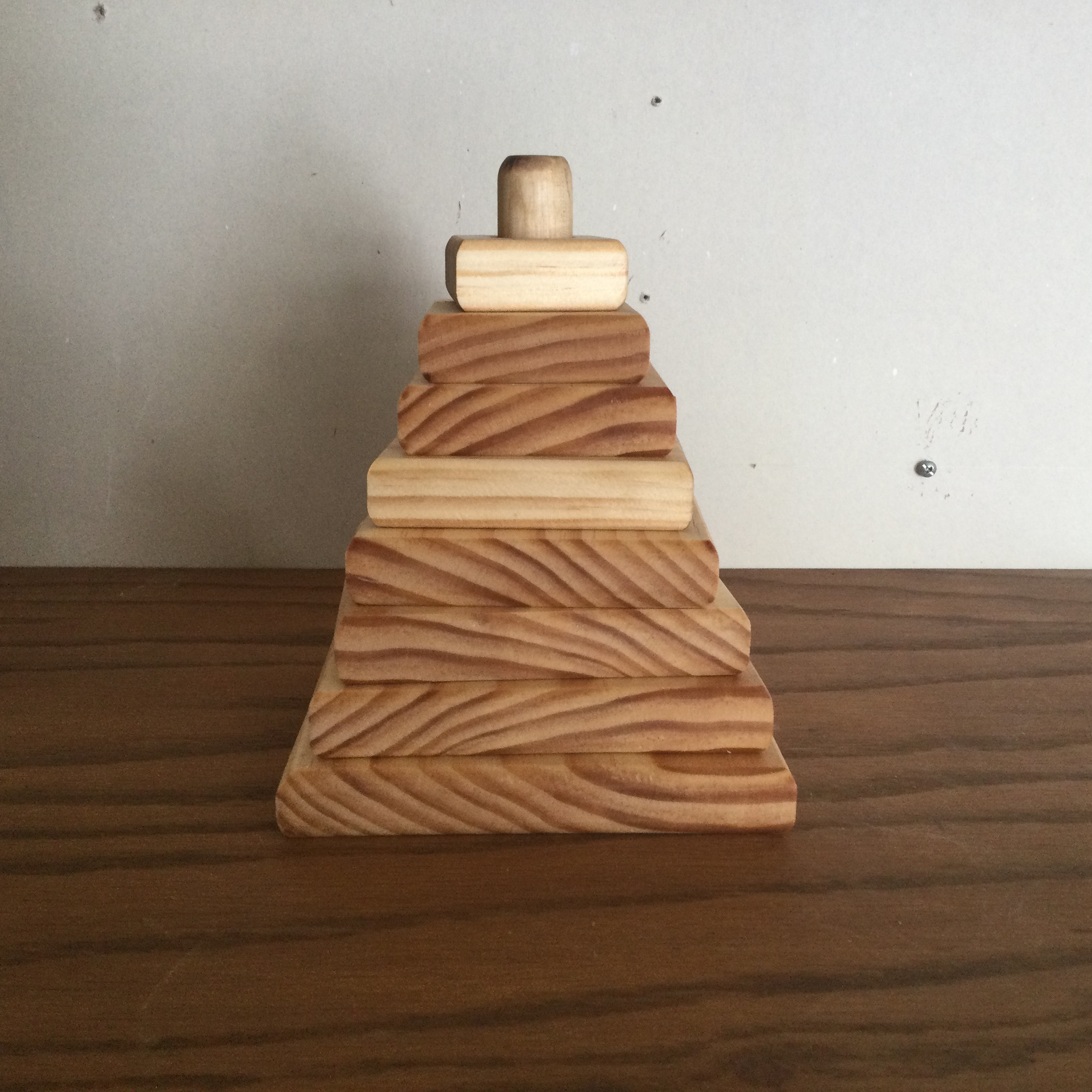 Juguete de apilamiento de madera. | Etsy
