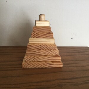 Juguete de apilamiento de madera. | Etsy