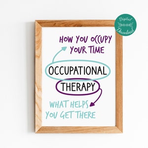 Ergotherapie Poster, was ist Ergotherapie, digitaler Download Print für Ergotherapeuten, Geschenk für OT