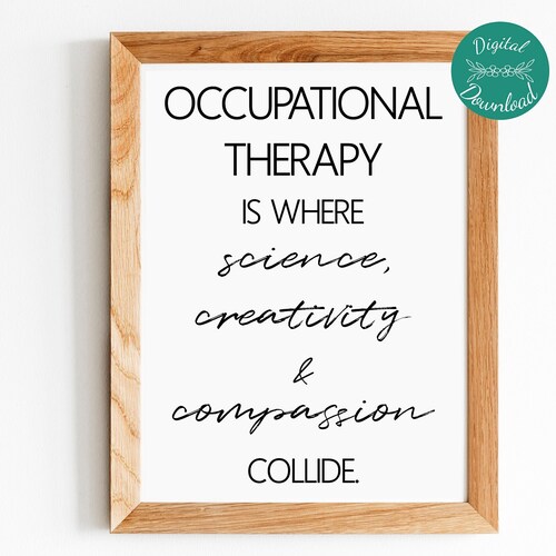 Occupational Therapy Printable Poster Gifts Ot Gifts Ot - Etsy