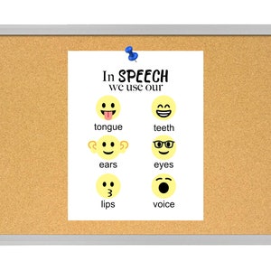 Speech Therapy Poster Printable, Speech Therapy Classroom Bulletin ...