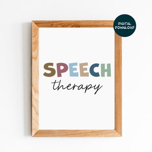 Speech Therapy, Speech Therapy Poster, Digital Download for Speech Therapist, Speech Language Pathologist, SLP office decor