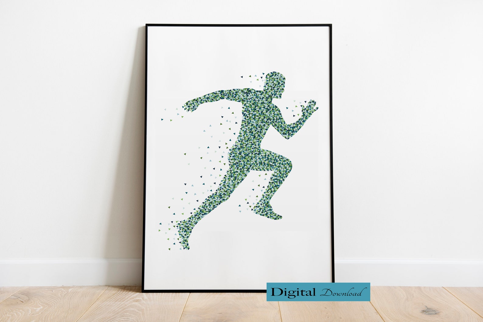 Abstract Running Art Wall art for runners physical Etsy
