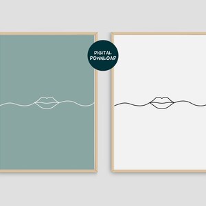 Speech Therapy Digital Download, Abstract Line Art, Lips Art, Speech Therapy Lips, Therapy Poster, Print for SLP