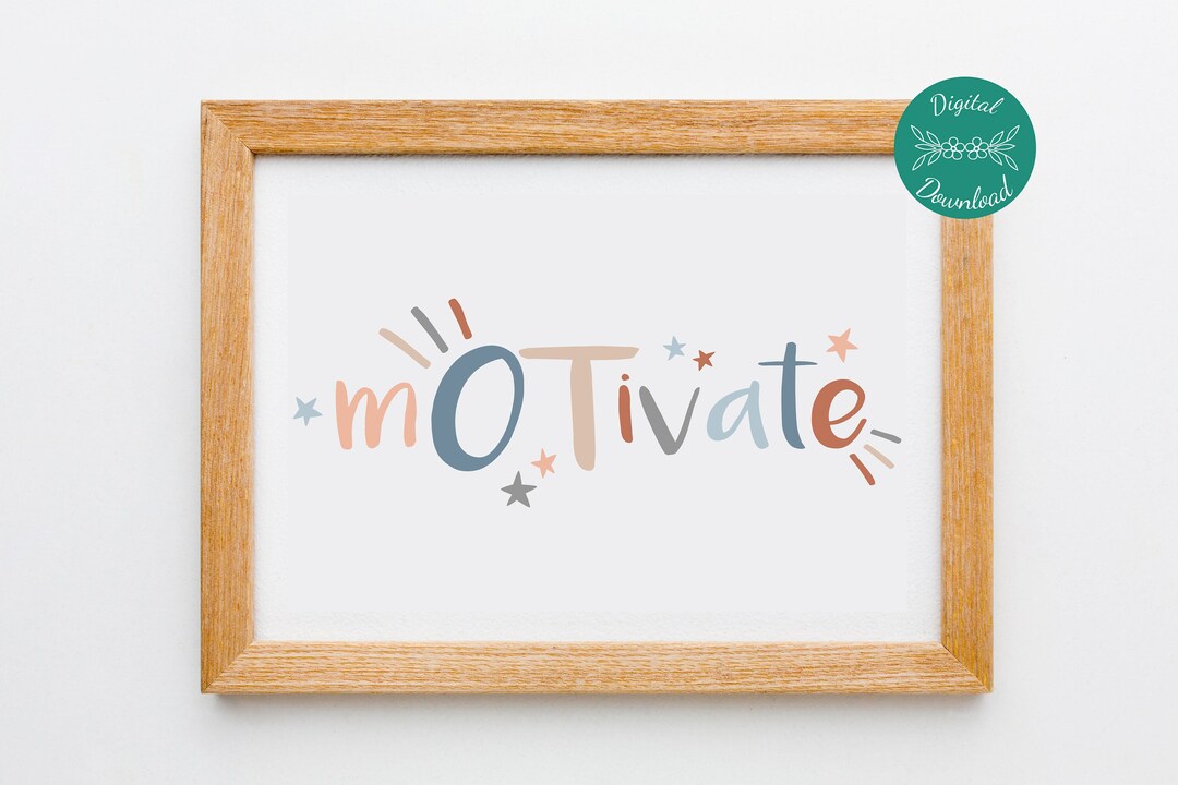 Motivate Occupational Therapy Print, Neutral, OT Printable, Digital ...