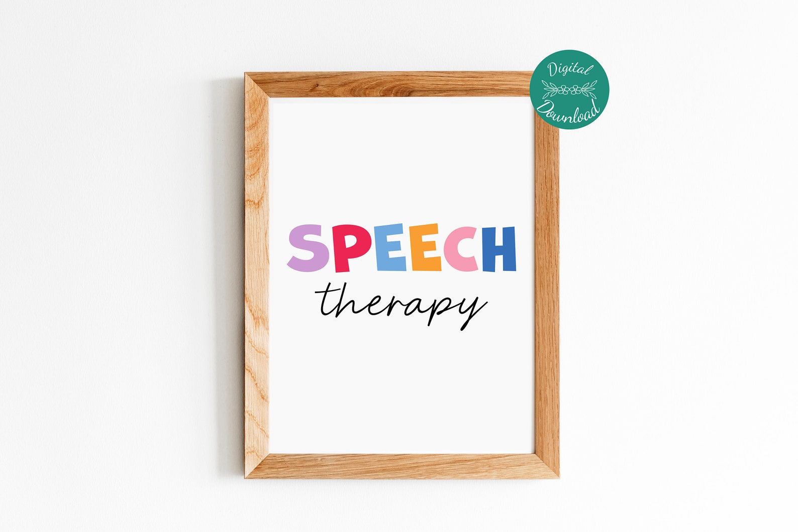 Colorful Speech Therapy Print Poster for Speech Therapist | Etsy