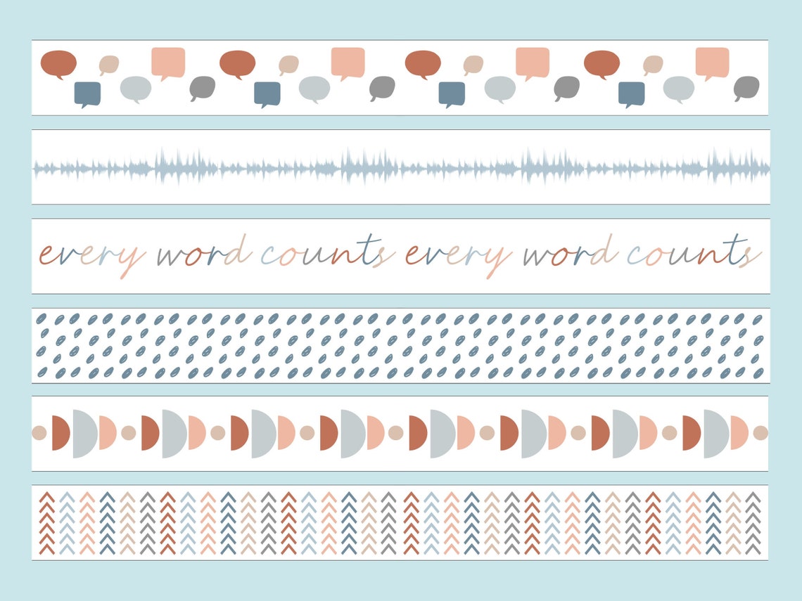 Speech Therapy Bulletin Board Borders Digital Download Etsy