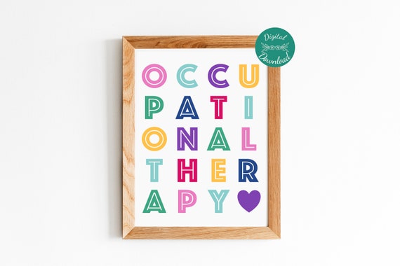Occupational Therapy Block Poster Occupational Therapy Print | Etsy