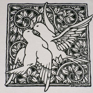 Art Nouveau T-shirt Love Birds