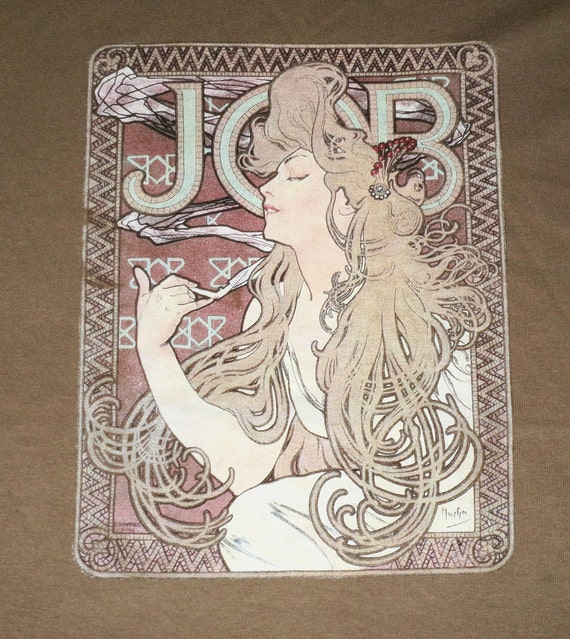 Art Nouveau Mucha JOB T-shirt - Etsy