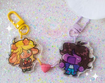 SUSELLE Heart Magnet Charms [Deltarune Inspired Ft Noelle & Susie. ]