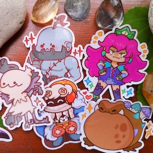 Stickerpakket LoL Friends - ft. Fiddlesticks, Qiyana, Gromp, Bard, Sion, etc!