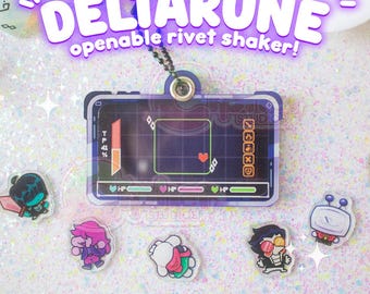 DELTARUNE Inspired Openable Shaker Charm w/ Acrylic Pieces!